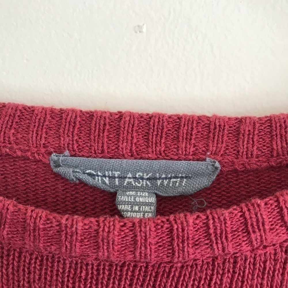 AE Red Arm Stripped Sweater - Picture 2 of 2